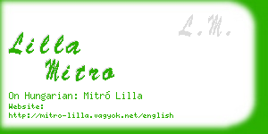 lilla mitro business card
